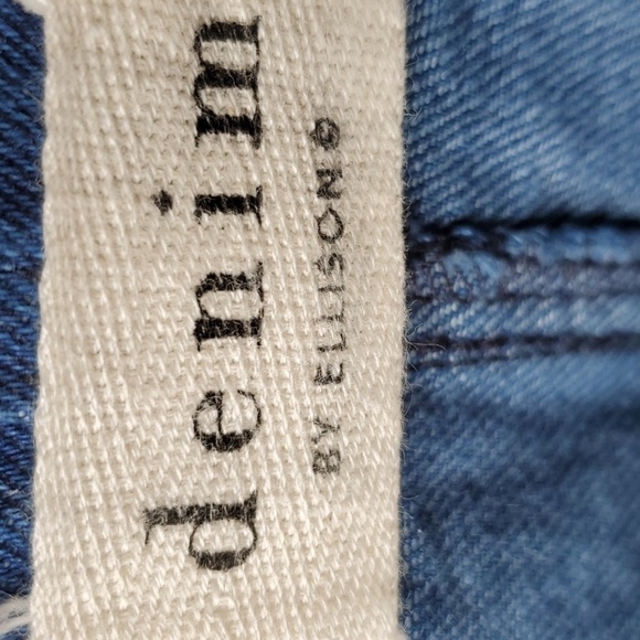 Denim by Ellison Denim blue jumper button front pockets size large - Picture 4 of 12